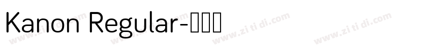 Kanon Regular字体转换